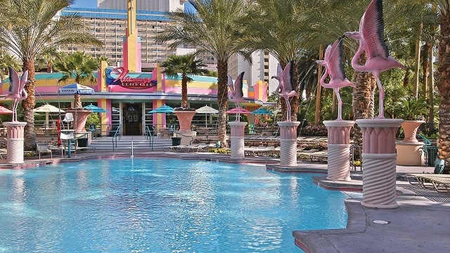 Las Vegas NV, USA 09-30-18 The Beach Club Pool at Flamingo…